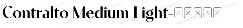 Contralto Medium Light字体转换